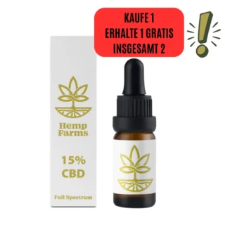 CBD Tropfen Hemp Farms 15% 10ml. Full Spectrum