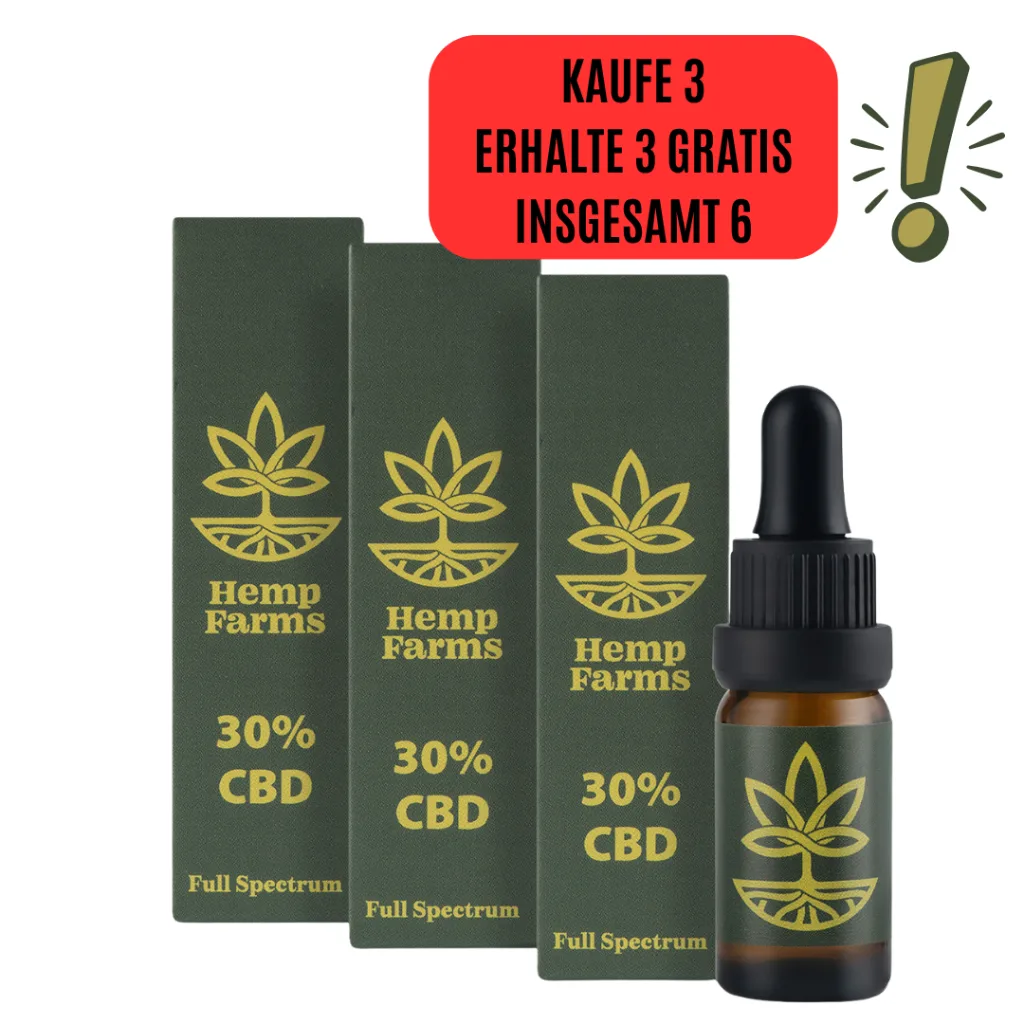 CBD Tropfen Hemp Farms Combo 30%+30%+30% 30ml. Full Spectrum